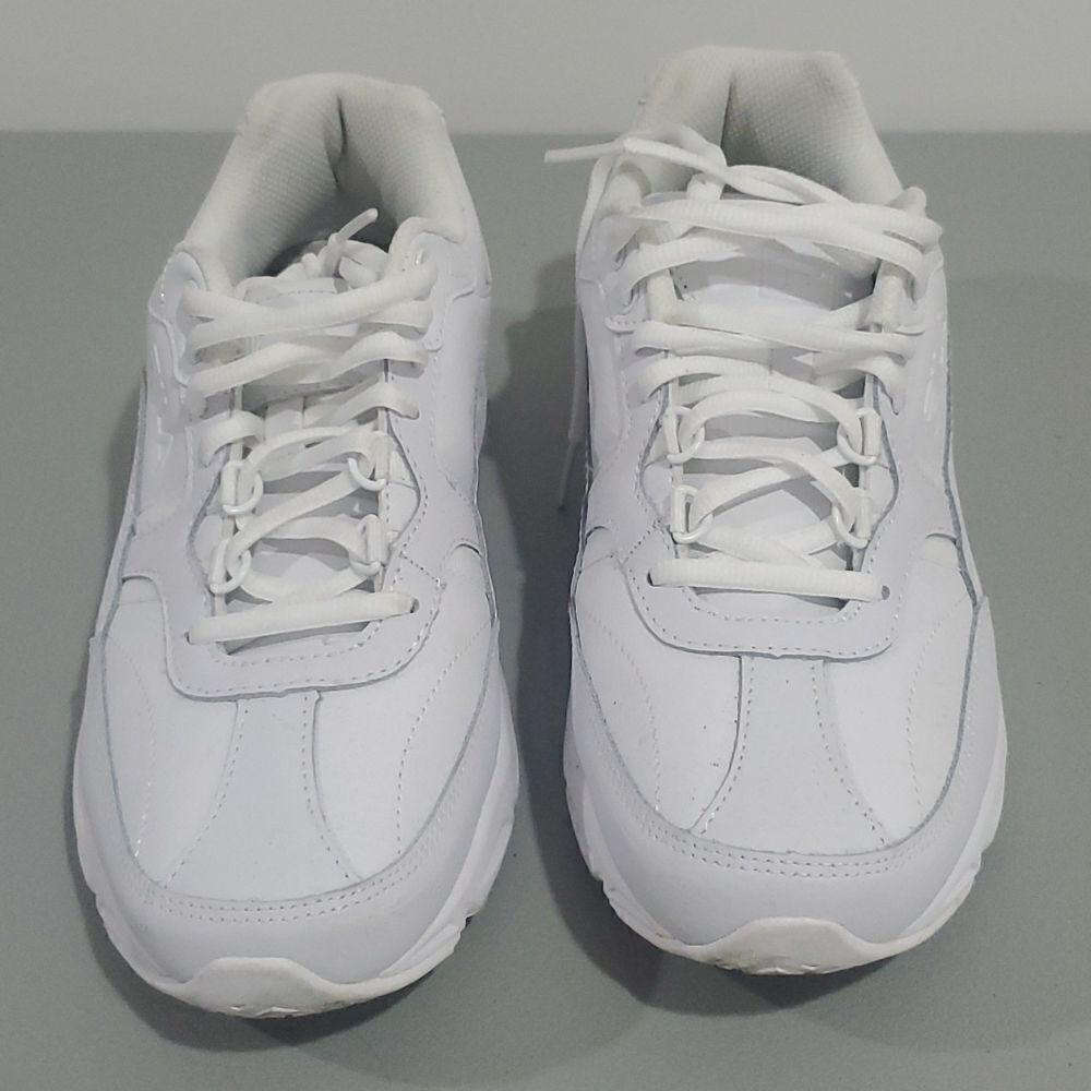 fila white memory foam shoes